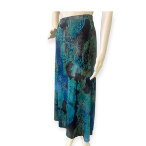 Jones Studio Blue Abstract Maxi Skirt