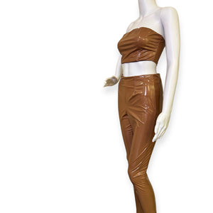 Mocha Latex Two Piece Set