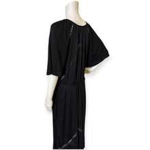 Load image into Gallery viewer, Scott Barrie Elegant Black Dress with Sheer Accents