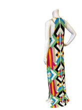 Load image into Gallery viewer, Venus Multicolor Geometric Maxi Dress - Sleeveless Scoop Neck