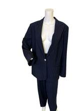 Load image into Gallery viewer, Women’s Lauren Ralph Lauren Navy Pinstripe Blazer and Pants Suit