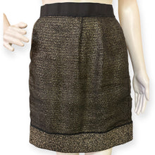 Load image into Gallery viewer, Elegant Black and Gold Metallic Skirt