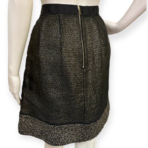 Elegant Black and Gold Metallic Skirt