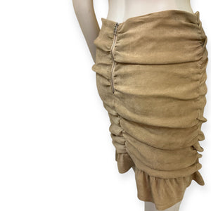 Ruffle Elegant Tan Skirt