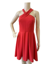 Load image into Gallery viewer, Cece Red Halter Fit-and-Flare Dress