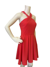Load image into Gallery viewer, Cece Red Halter Fit-and-Flare Dress