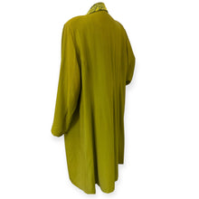 Load image into Gallery viewer, Vintage Snake Print Olive Green Two-Piece Dress &amp; Long Coat Set