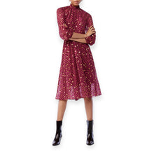 Load image into Gallery viewer, Scoop Women&#39;s Smocked Neck Midi Dress with Blouson Sleeves