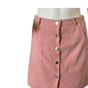 Blush Button Down Skirt