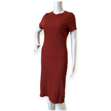 Load image into Gallery viewer, Basic Color Thin Ribbed Shortsleeved Dress | ROSEWOOD