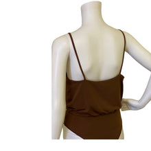Load image into Gallery viewer, Wearever Brown Low Cut Bodysuit