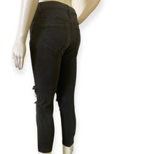 Load image into Gallery viewer, Black Distressed Cello Denim Jeans