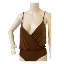 Load image into Gallery viewer, Wearever Brown Low Cut Bodysuit