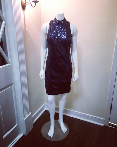 Midnight Blue Sequin Dress