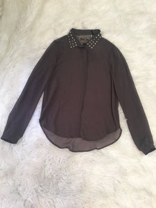 Spiked Collar Blouse