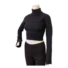 Load image into Gallery viewer, Fuzzy Turtle Neck Crop Top