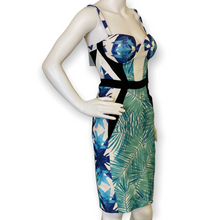 Load image into Gallery viewer, Celeb Boutique Blue Floral Midi Dress