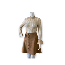 Load image into Gallery viewer, Fuinloth Faux Suede High Wasit Mini Skirt