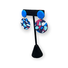 Load image into Gallery viewer, Handmade Color Block Geometric Drop Earrings