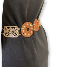 Load image into Gallery viewer, Genuine Leather Flower Belt