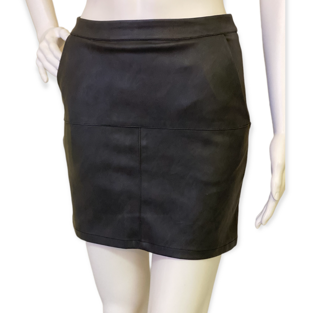 Shine Star Faux Leather Skirt