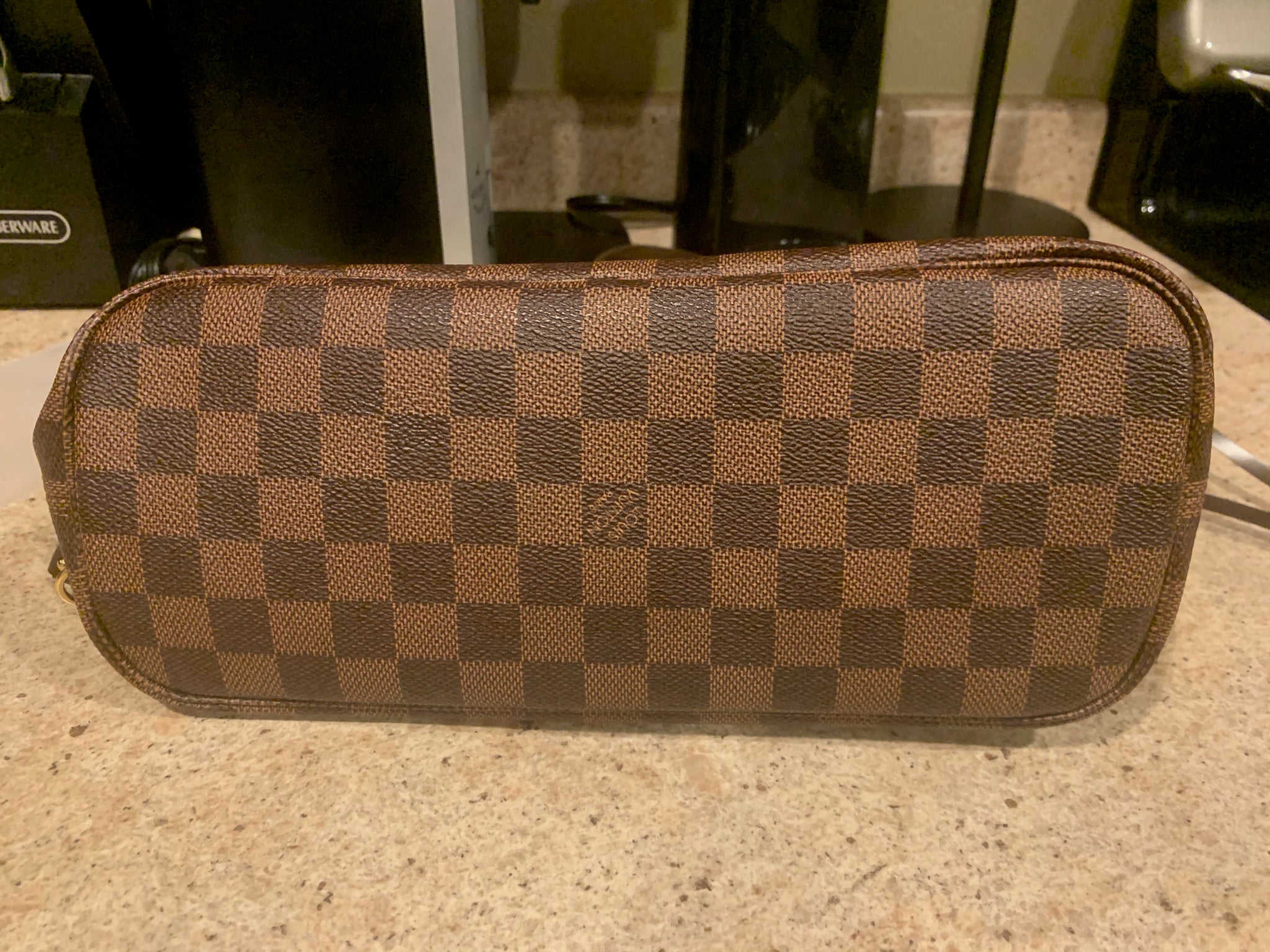 Authentic Louis Vuitton Used Damier Ebene NeverFull PM 2017 – Dop3