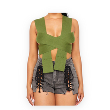 Load image into Gallery viewer, Cross Wrap Versatile Knit Top