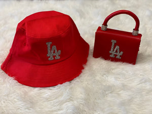 LA & NY Bucket Hat and Bag Set