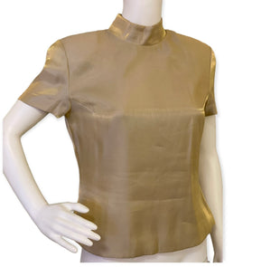 Vintage Nude/Golden Adrianna Papell Evening Top