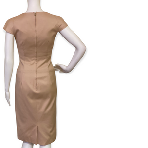 Blush Dolce & Gabbana Square-neck Tailored Midi Dress