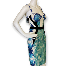 Load image into Gallery viewer, Celeb Boutique Blue Floral Midi Dress