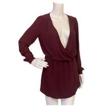 Load image into Gallery viewer, Caché Maroon Casual Open Back Top
