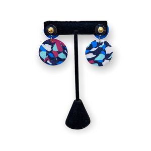 Handmade Color Block Geometric Drop Earrings