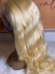 100% 613 Platinum Blonde Virgin Brazilian Bodywave Full Lace Wig (24inch)