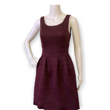 Load image into Gallery viewer, New York and Company Sleeveless Burgundy Fit and Flare Dress