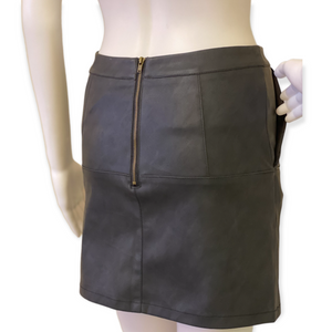 Shine Star Faux Leather Skirt
