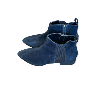 Dkny Womens Talie Leather Closed Toe Ankle Fashion Boots, Indigo